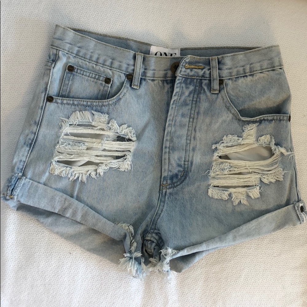 One by one teaspoon denim shorts